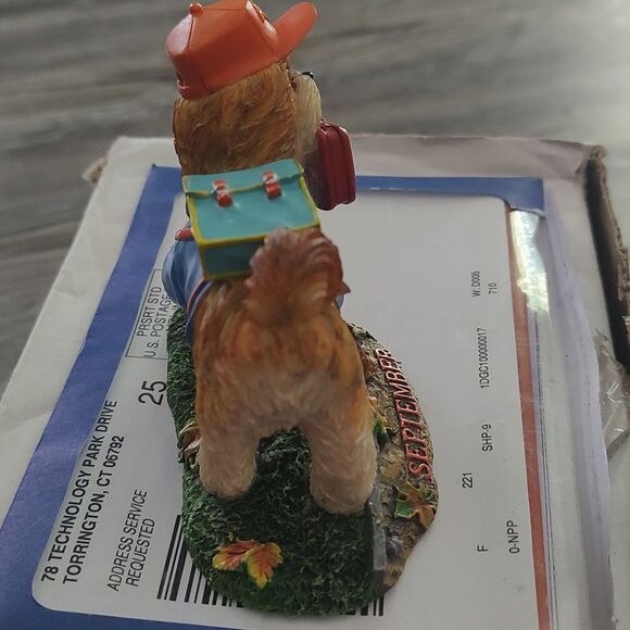 Danbury Mint Shih Tzu Perpetual Calendar September Dog Figure School Days - Picture 5 of 6